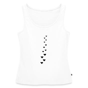 Coeur Ranke - Débardeur bio Premium Femme - blanc - Devant - AI Model Female 172 light (172cm)