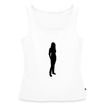 Silhouette silhouette silhouette - Débardeur bio Premium Femme - blanc - Devant - AI Model Female 172 light (172cm)