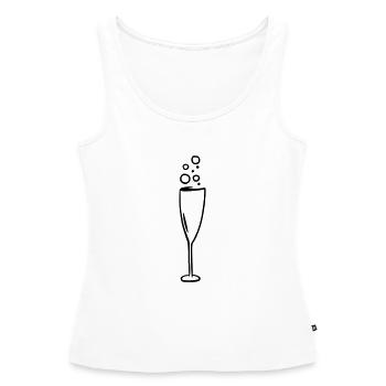 Sekt - Frauen Premium Organic Tank Top - Weiß - Vorne - AI Model Female 172 light (172cm)