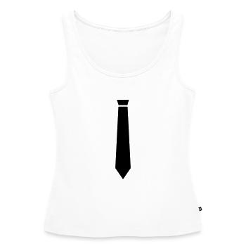 cravate - Débardeur bio Premium Femme - blanc - Devant - AI Model Female 172 light (172cm)