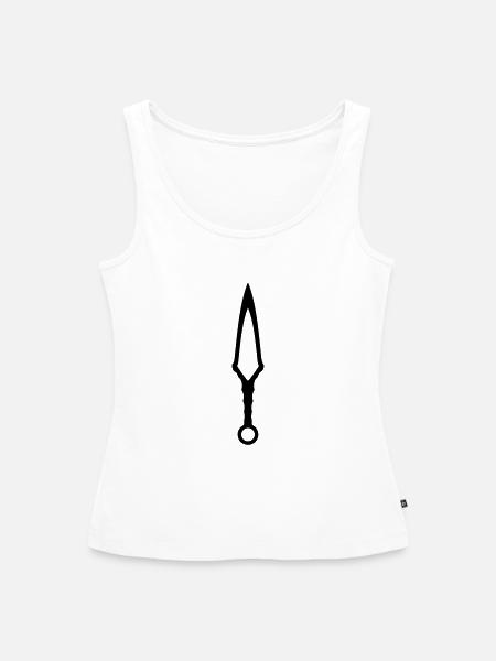 Wurfmesser 1 - Frauen Premium Organic Tank Top - Weiß