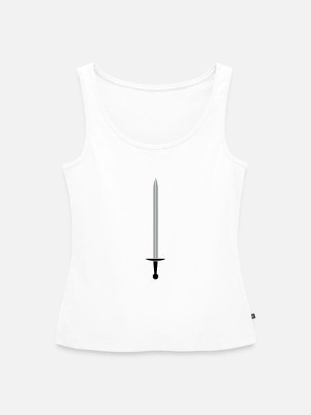 Zweifarbiges Schwert - Frauen Premium Organic Tank Top - Weiß