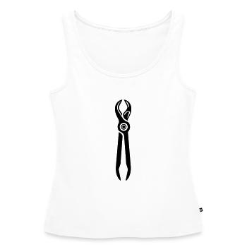Outil Pince - Débardeur bio Premium Femme - blanc - Devant - AI Model Female 172 light (172cm)