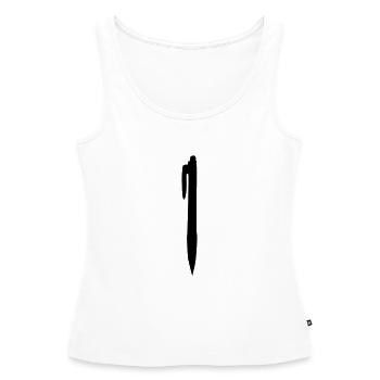 Stift - Kuli - Frauen Premium Organic Tank Top - Weiß - Vorne - AI Model Female 172 light (172cm)
