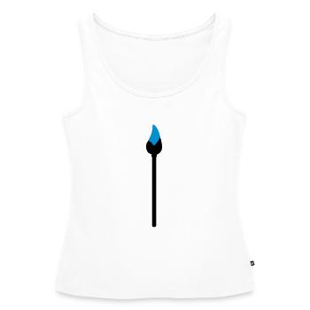 pinceau avec de la peinture - Débardeur bio Premium Femme - blanc - Devant - AI Model Female 172 light (172cm)
