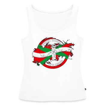 Basque grunge design - Women’s Premium Organic Tank top - white - Front - AI Model Female 172 light (172cm)