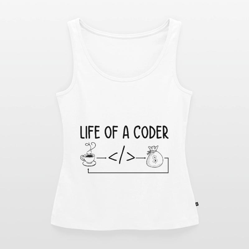 Life Of A Coder Software Developer Programmer Nerd Frauen Premium Organic Tank Top