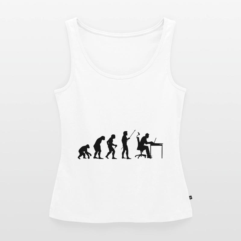 Evolution Of Man Coding Software Developer Program Frauen Premium Organic Tank Top