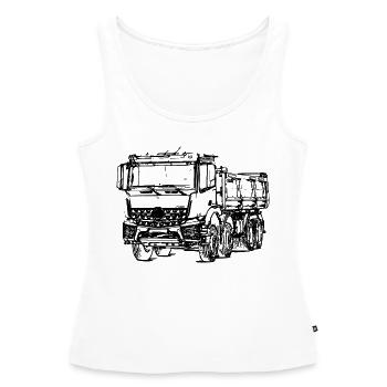 Camion camion camion-bascule ciężarówka camion camion - Débardeur bio Premium Femme - blanc - Devant - AI Model Female 172 light (172cm)