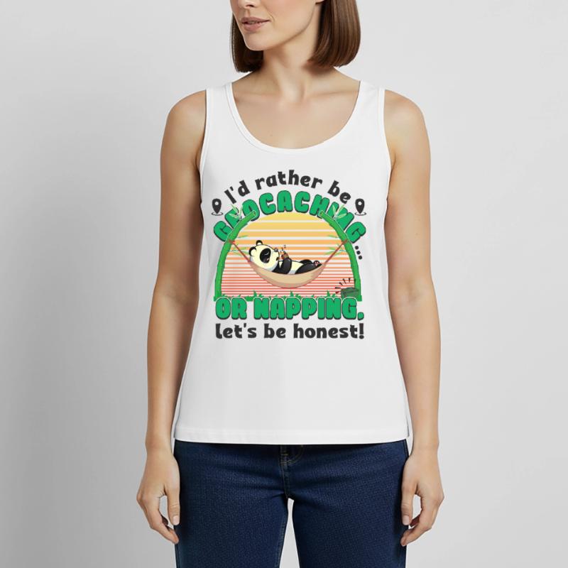 Geocaching ... oder ein Nickerchen, seien wir ehrlich! Frauen Premium Organic Tank Top