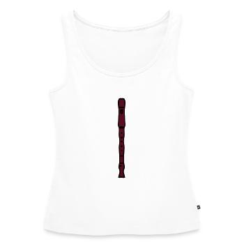 flûte à bec - Débardeur bio Premium Femme - blanc - Devant - AI Model Female 172 light (172cm)