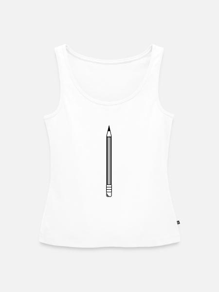 Bleistift - Frauen Premium Organic Tank Top - Weiß