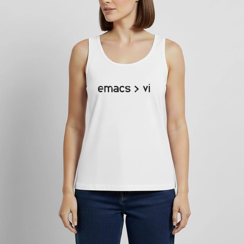 Emacs > Vi - Computer Programmer Developer Women’s Premium Organic Tank top