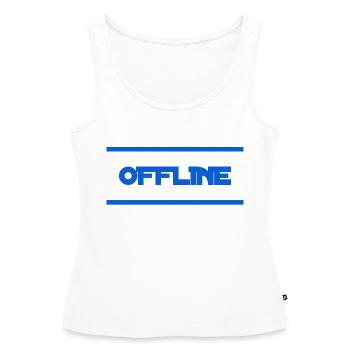 ich mag es offline - Frauen Premium Organic Tank Top - Weiß - Vorne - AI Model Female 172 light (172cm)