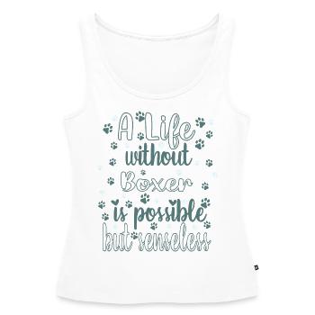 Leben Liebe Hunderasse Boxer Hund - Frauen Premium Organic Tank Top - Weiß - Vorne - AI Model Female 172 light (172cm)