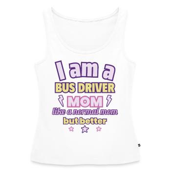 Busfahrerin-Mama, Muttertag Geschenk, Verkehr - Frauen Premium Organic Tank Top - Weiß - Vorne - AI Model Female 172 light (172cm)