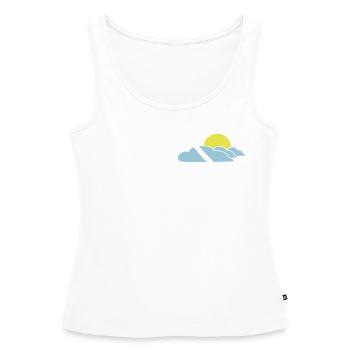 gliding tshirt glider logo gliding - Women’s Premium Organic Tank top - white - Front - AI Model Female 172 light (172cm)
