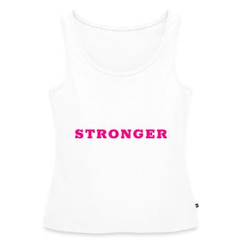 COME BACK STRONGER - COMEBACK STRONGER - Frauen Premium Organic Tank Top - Weiß - Vorne - AI Model Female 172 light (172cm)