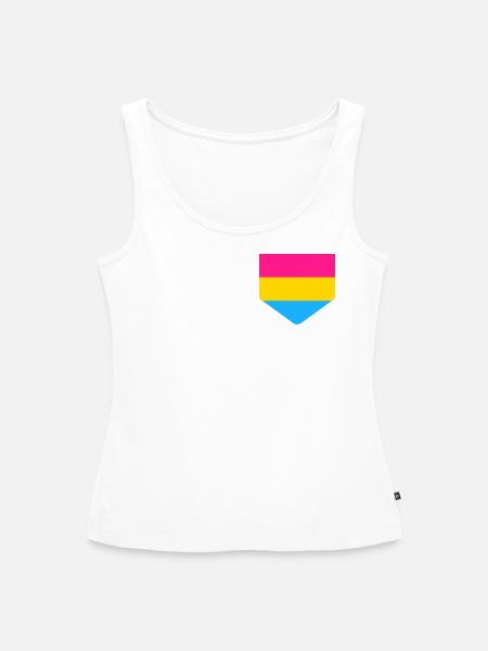 Pansexuell Brusttasche - Frauen Premium Organic Tank Top - Weiß