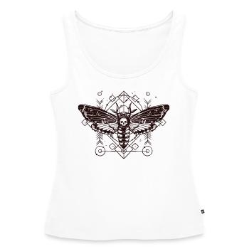 Motte Skull Schaedel Insekt Tattoo Schmetterling B - Frauen Premium Organic Tank Top - Weiß - Vorne - AI Model Female 172 light (172cm)