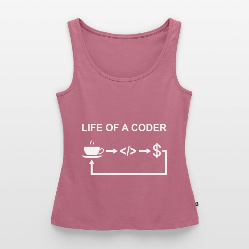 Life Of A Coder Software Developer Programmer Nerd Frauen Premium Organic Tank Top