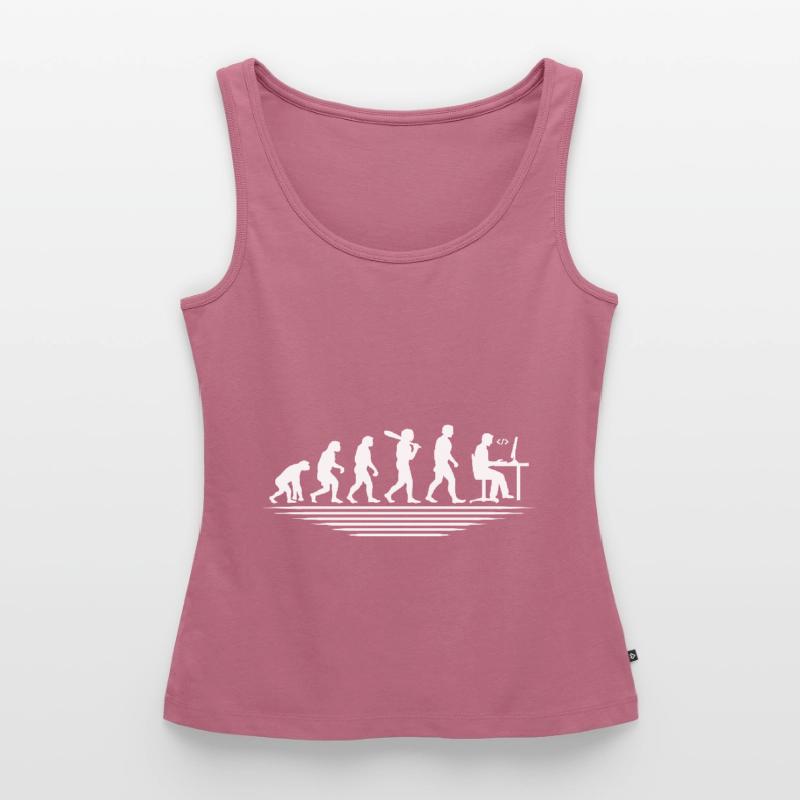 Coffee Coding Evolution Codeur Développeur Nerd Coffe Débardeur bio Premium Femme
