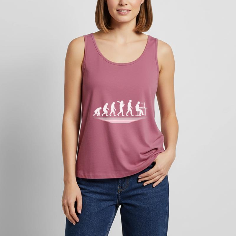 Coffee Coding Evolution Codeur Développeur Nerd Coffe Débardeur bio Premium Femme