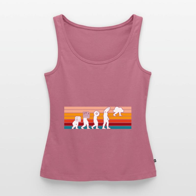 Evolution Of Man Coding Software Developer Program Frauen Premium Organic Tank Top