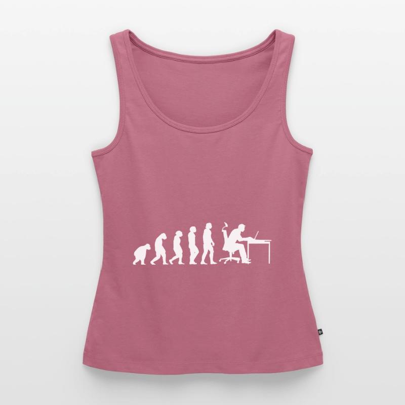 Evolution Of Man Coding Software Developer Program Frauen Premium Organic Tank Top