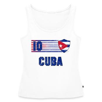 Équipe de Cuba de football - Débardeur bio Premium Femme - blanc - Devant - AI Model Female 172 light (172cm)