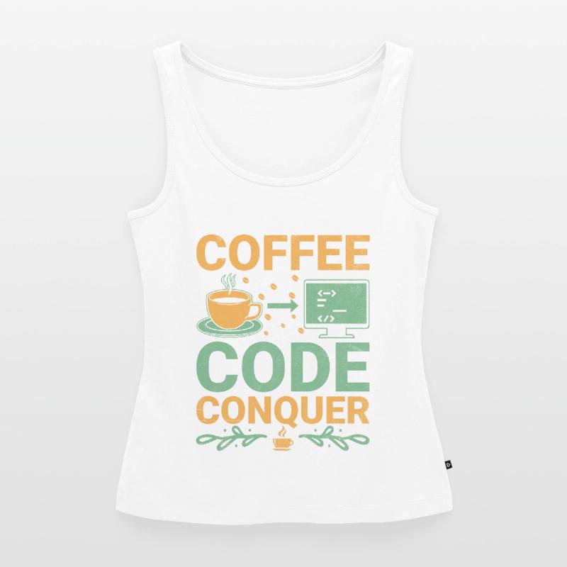 Kaffee-Codierung Programmierer Programmierer Entwickler Nerd Coff Frauen Premium Organic Tank Top
