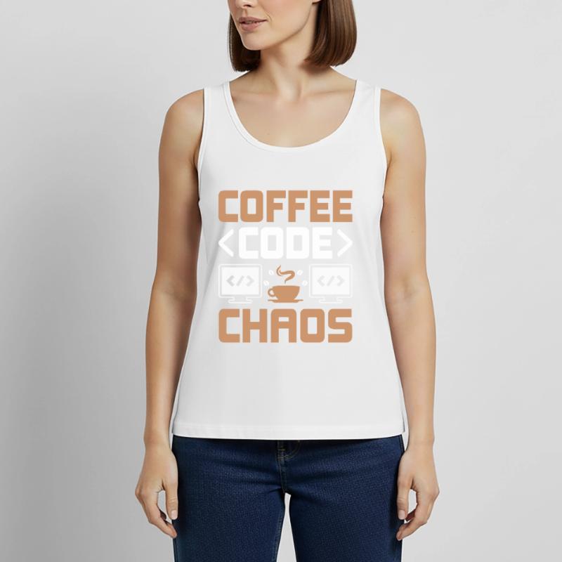 Kaffee-Codierung Programmierer Programmierer Entwickler Nerd Coff Frauen Premium Organic Tank Top