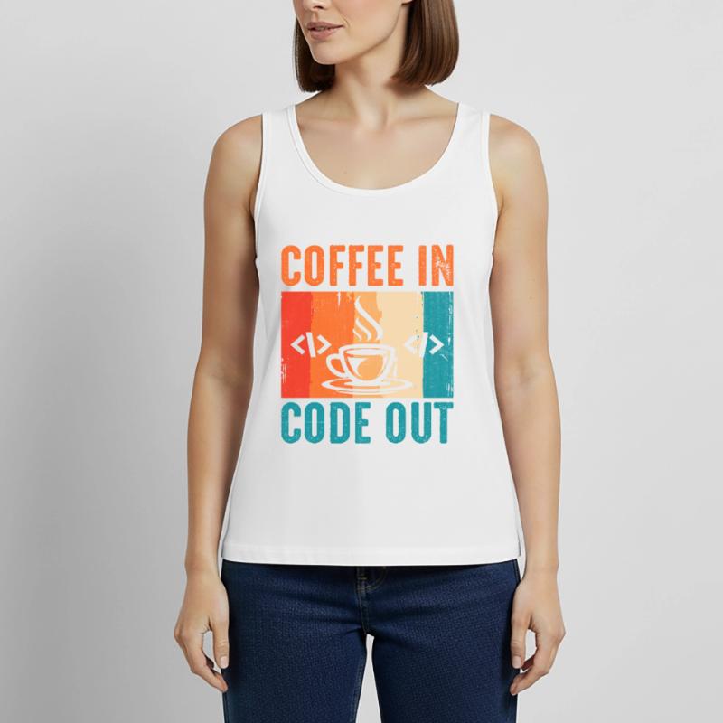 Kaffee-Codierung Programmierer Programmierer Entwickler Nerd Coff Frauen Premium Organic Tank Top