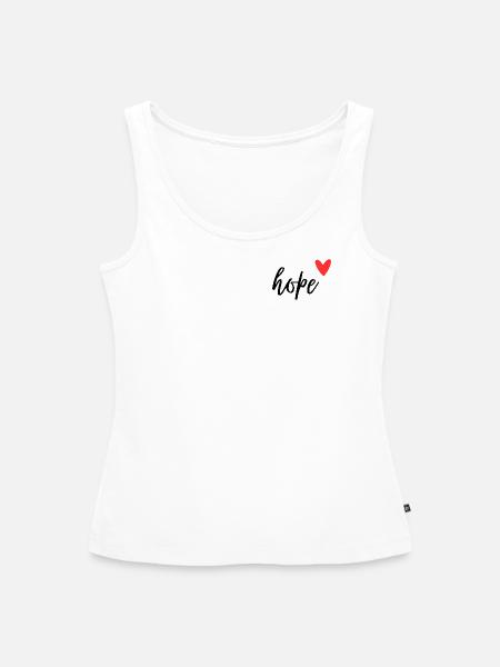 Liebe, Hoffnung - Frauen Premium Organic Tank Top - Weiß
