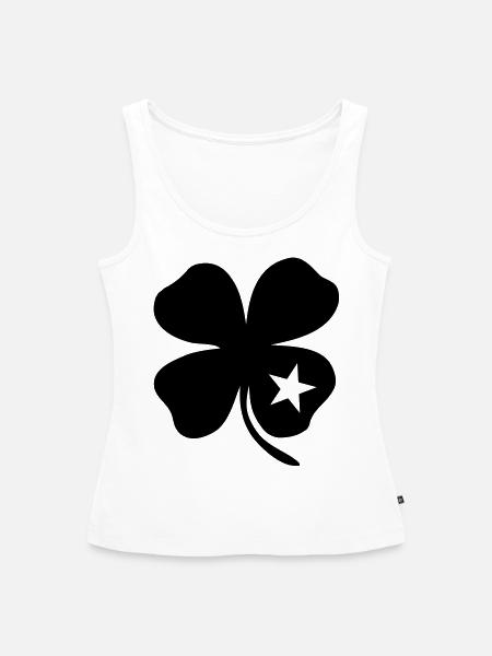 Glücks Kleeblatt - Frauen Premium Organic Tank Top - Weiß
