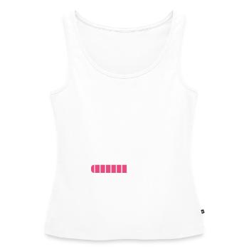 Idée cadeau femme retraitée - Débardeur bio Premium Femme - blanc - Devant - AI Model Female 172 light (172cm)