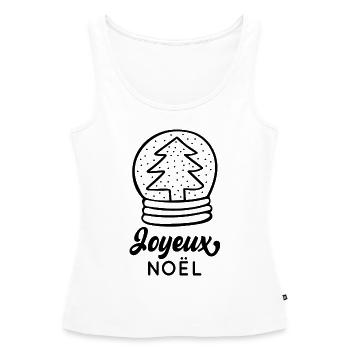 Joyeux Noël - Débardeur bio Premium Femme - blanc - Devant - AI Model Female 172 light (172cm)