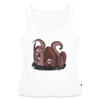Der Beginn der Krake - Frauen Premium Organic Tank Top - Weiß - Vorne - AI Model Female 172 light (172cm)