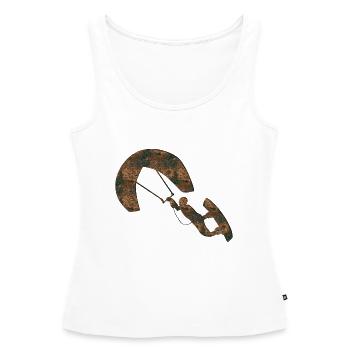 Rost Kitesurfing - Frauen Premium Organic Tank Top - Weiß - Vorne - AI Model Female 172 light (172cm)