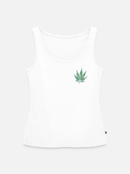 Cannabis Blatt - Frauen Premium Organic Tank Top - Weiß