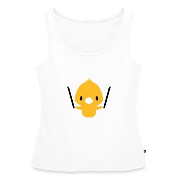 Küken mit Schirm - Frauen Premium Organic Tank Top - Weiß - Vorne - AI Model Female 172 light (172cm)