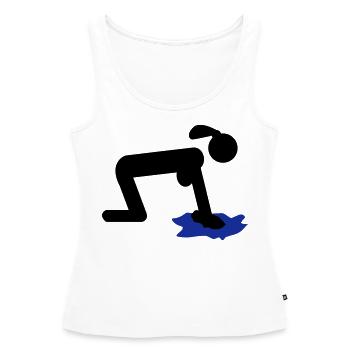 putzen putzfrau - Frauen Premium Organic Tank Top - Weiß - Vorne - AI Model Female 172 light (172cm)