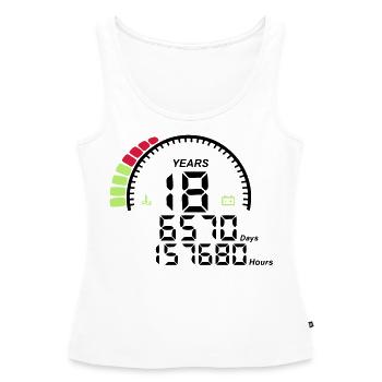Gegen Jubiläum Jahre 18 Jahre - Frauen Premium Organic Tank Top - Weiß - Vorne - AI Model Female 172 light (172cm)