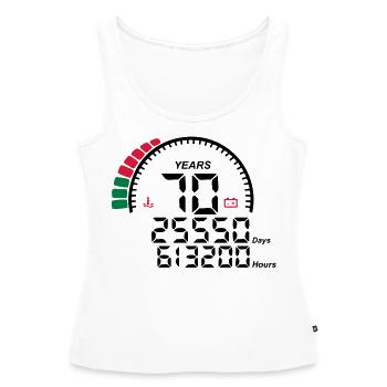 Gegen Jubiläum Jahre 70 Jahre - Frauen Premium Organic Tank Top - Weiß - Vorne - AI Model Female 172 light (172cm)