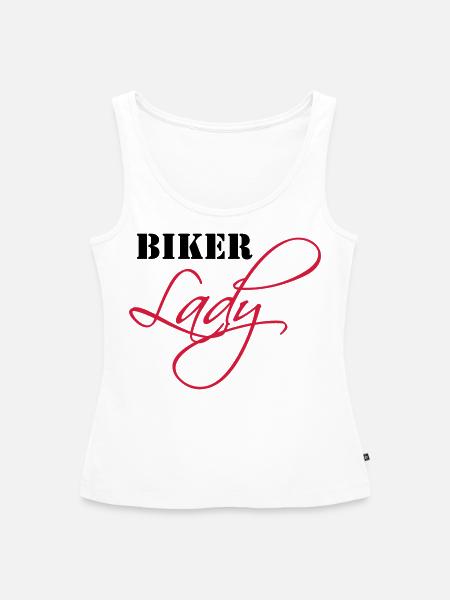 Biker Lady - Frauen Premium Organic Tank Top - Weiß