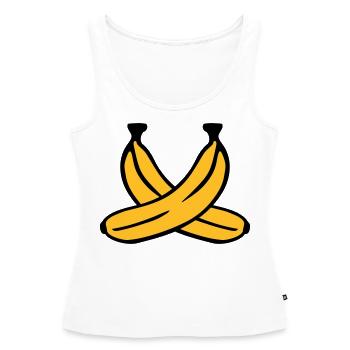 Banane - Débardeur bio Premium Femme - blanc - Devant - AI Model Female 172 light (172cm)