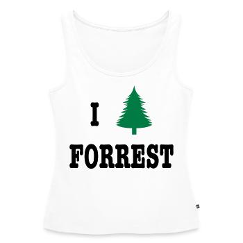 I heart Forrest - Débardeur bio Premium Femme - blanc - Devant - AI Model Female 172 light (172cm)