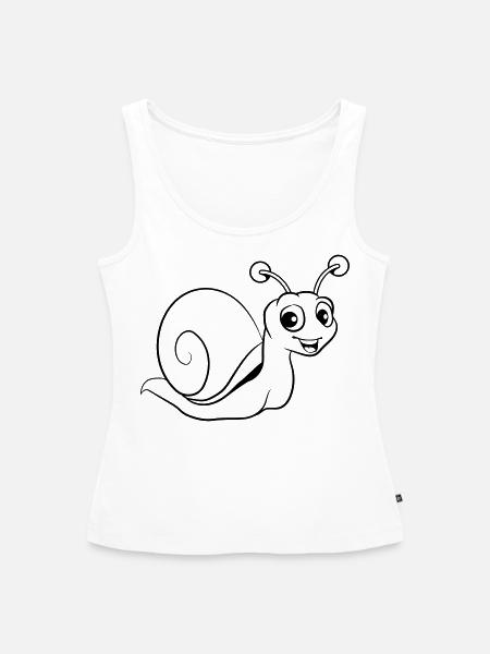 schnecke lustig süss kinder - Frauen Premium Organic Tank Top - Weiß