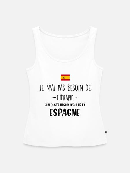 ESPAGNE - Débardeur bio Premium Femme - blanc