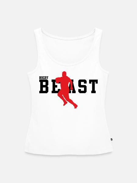 Rugby-Biest - Frauen Premium Organic Tank Top - Weiß